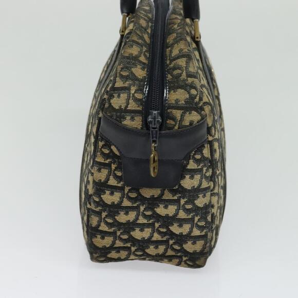 DIOR Trotter Canvas Hand Bag Navy Gold - Picture 4 of 12